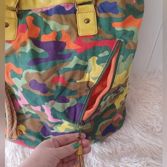 Colorful Camouflage Tote Bag - Picture 4 of 11
